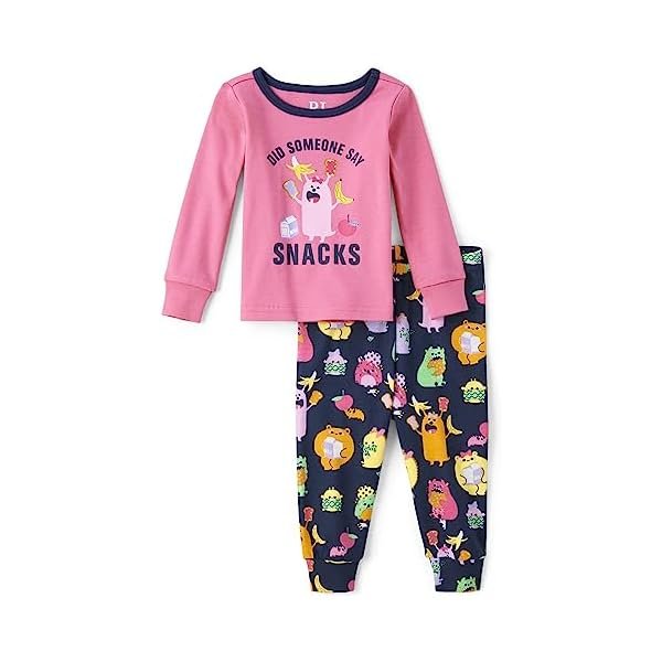 baby-girls And Toddler Long Sleeve Top and Pants Snug Fit 100% Cotton 2 Piece Pajama Set